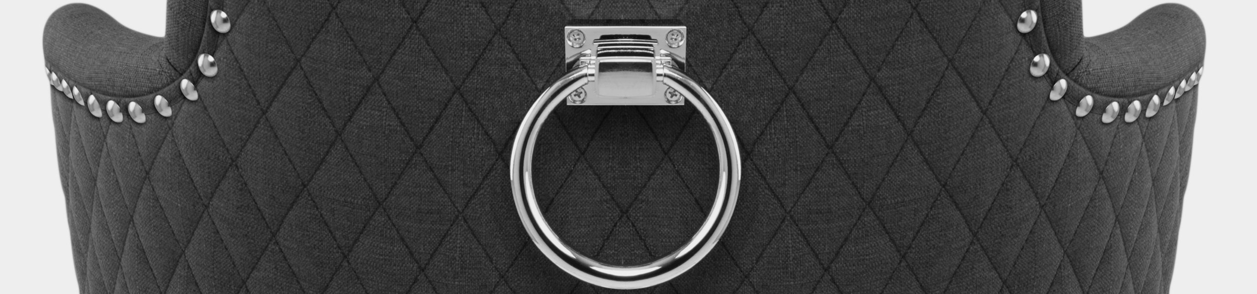 Vogue Bar Stool Charcoal Fabric Video Banner