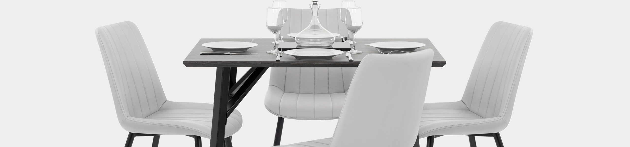Warwick Dining Set Grey Wood & Light Grey Video Banner