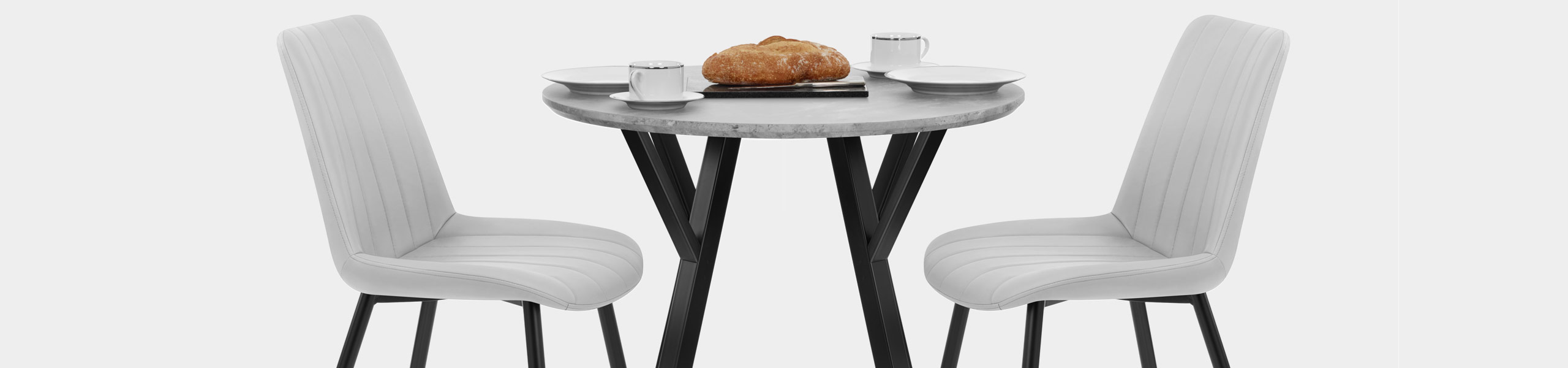 Wessex Dining Set Concrete & Light Grey Video Banner