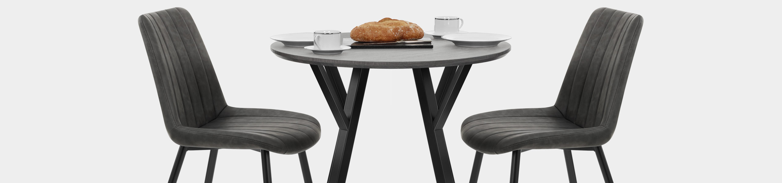 Wessex Dining Set Grey Wood & Charcoal Video Banner