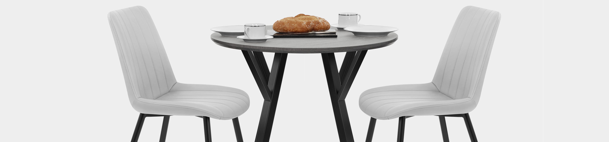 Wessex Dining Set Grey Wood & Light Grey Video Banner