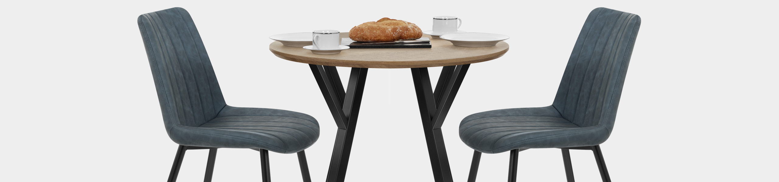 Wessex Dining Set Oak & Blue Video Banner