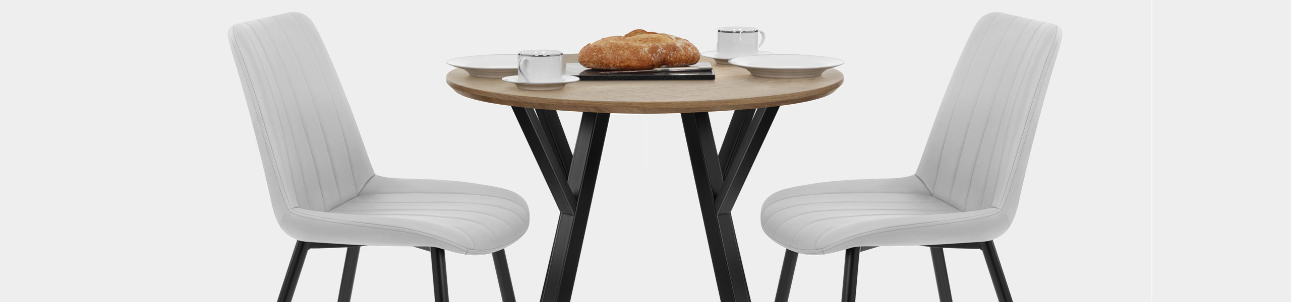 Wessex Dining Set Oak & Light Grey Video Banner