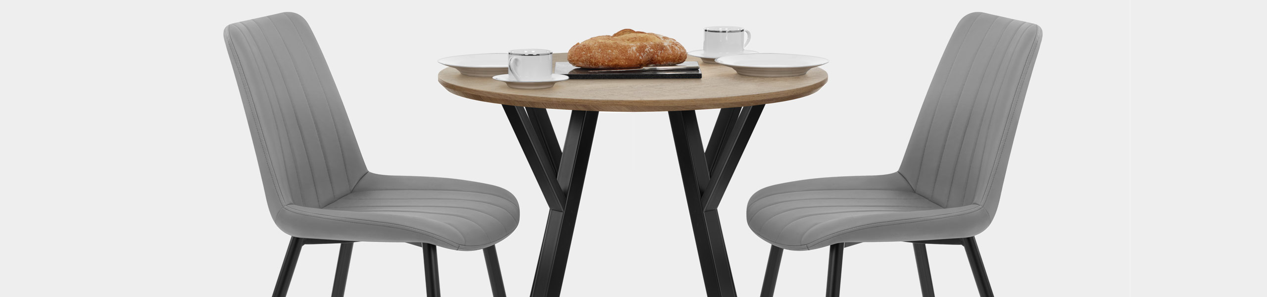 Wessex Dining Set Oak & Mid Grey Video Banner